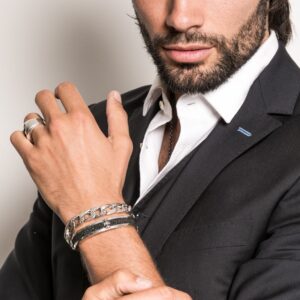 gourmette-homme-rock-croix-gothique Gourmette argent homme rock croix gothique 5