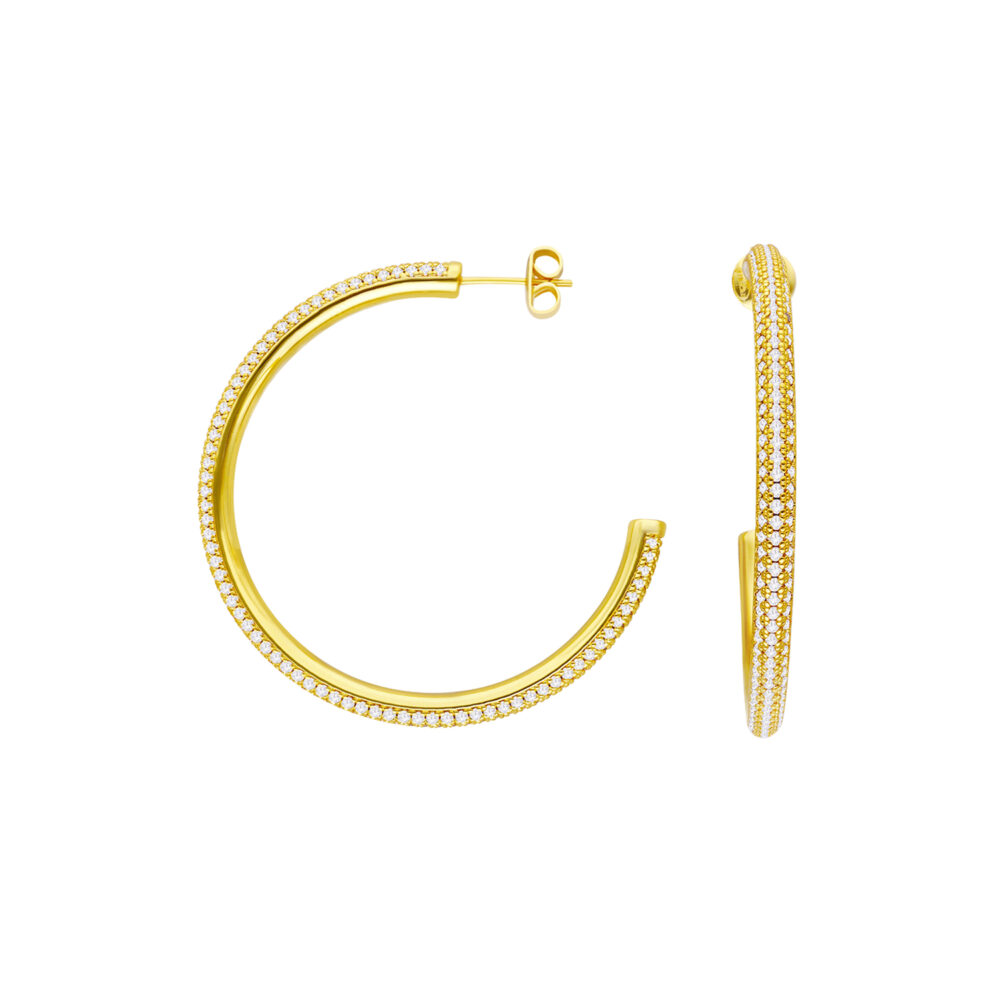 Large gold hoops 50mm 1