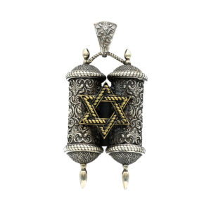 Pendentif argent massif sefer torah original 3